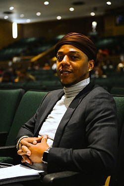 The Poet - We met at a Black History Month event hosted by Westbury School District where I first took candid shots of him then I approached him and asked to take this portrait, for the Poet.